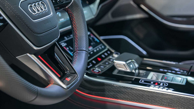 Steering wheel in an Audi