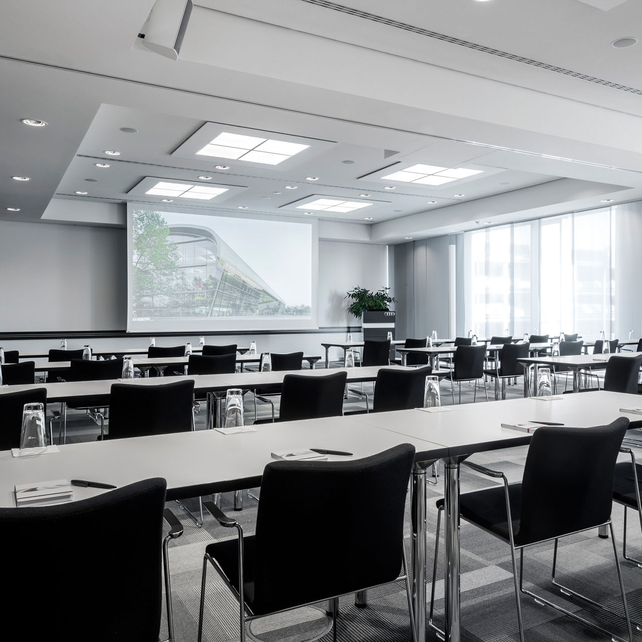 View of the combined conference rooms 1 and 2
