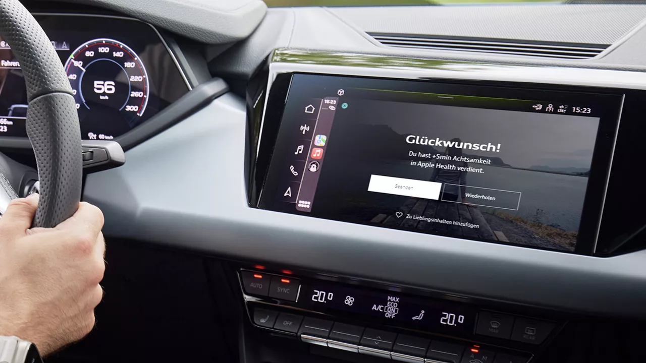 Audi active coach Interface auf dem Audi Hub
