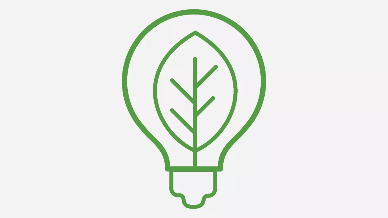 Glass bulb icon on light background