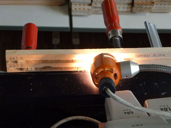 Measuring system for evaluating the drill cores