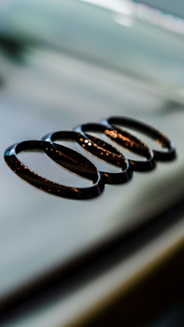 Audi Logo in Nahaufnahme