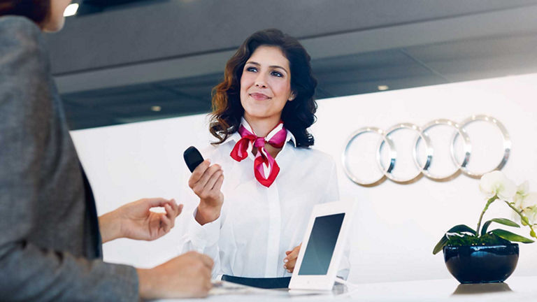 Audi staff member taking general enquiries
