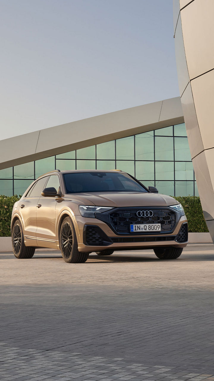 Front and side view Audi Q8 SUV