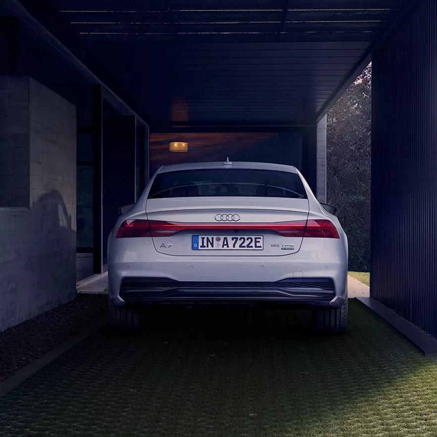 Rear view of A7 sportback parked in driveway