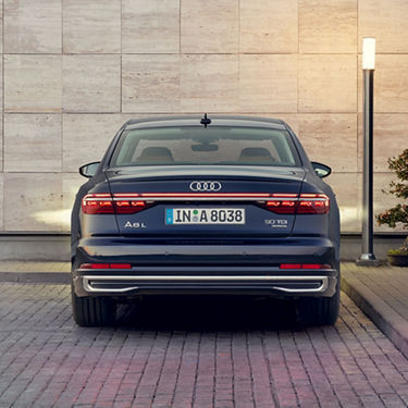 Rear exterior view of the A8 L