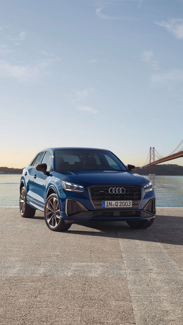 Blue Audi Q2