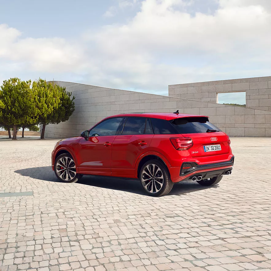 Red Rear Side Profile Audi Q2 SQ2 MY 2024