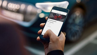 Parkassistent Interface auf einem Mobiltelefon