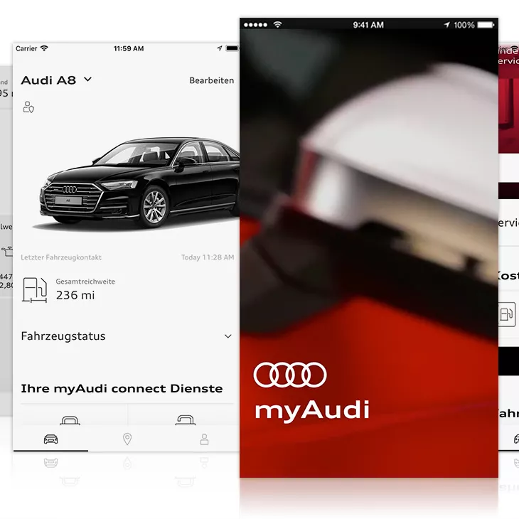 The myAudi app connects your Audi with your everyday life and brings more driver comfort into your life with its connective features.