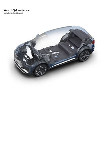 Geri dönüştürülmüş bileşenlere genel bakış Audi Q4 e-tron