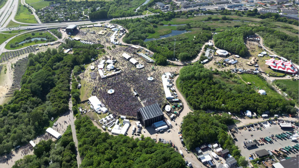 NorthSide festivalpladsen set ovenfra