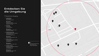 Umgebungskarte vom Audi charging hub Frankfurt