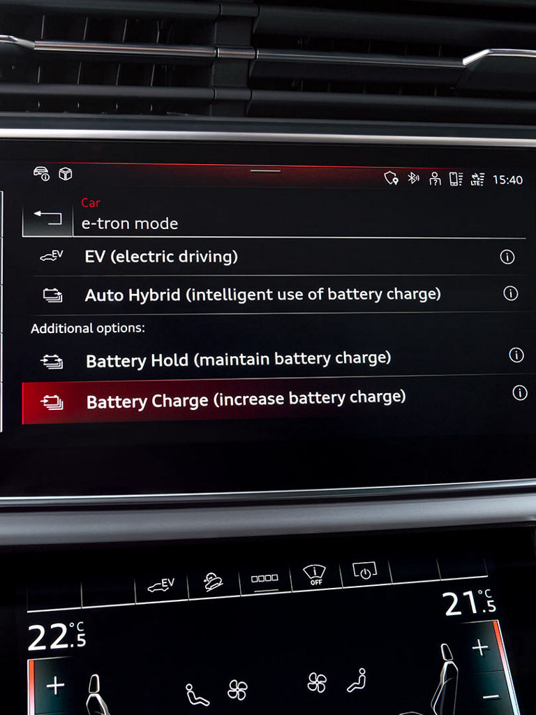 El Audi A6 TFSIe ofrece cuatro modos de conducción  