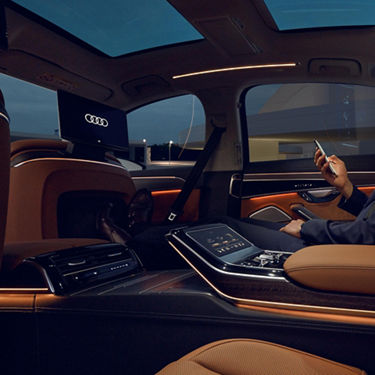 Foto de la conectividad de un Audi Q8 de la gama Superpremium de Audi. 
