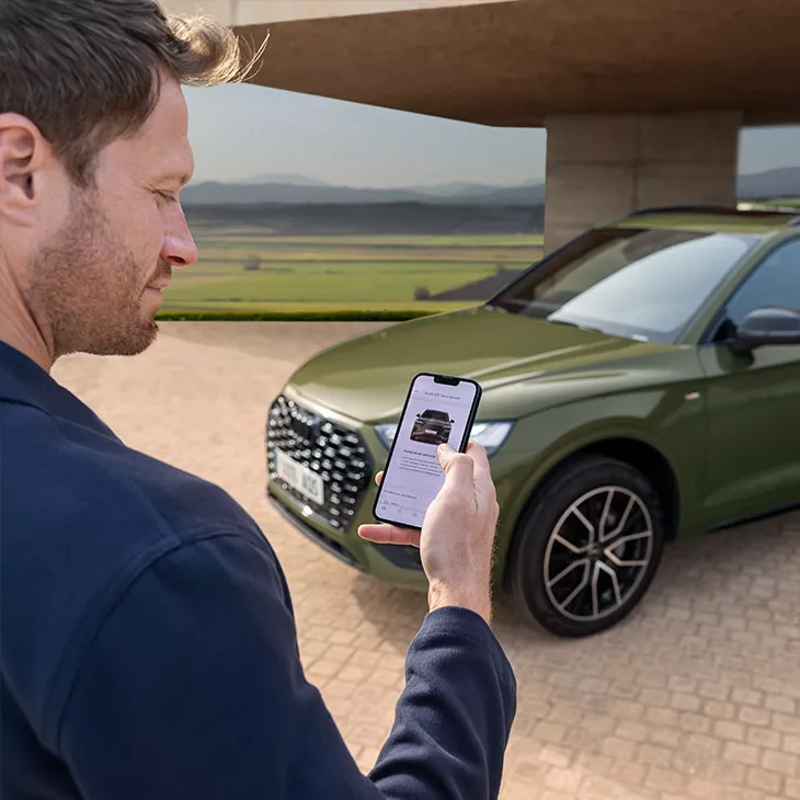 Foto de una oferta de Easy Renting de un Audi Q5 Sportback Black line edition. 