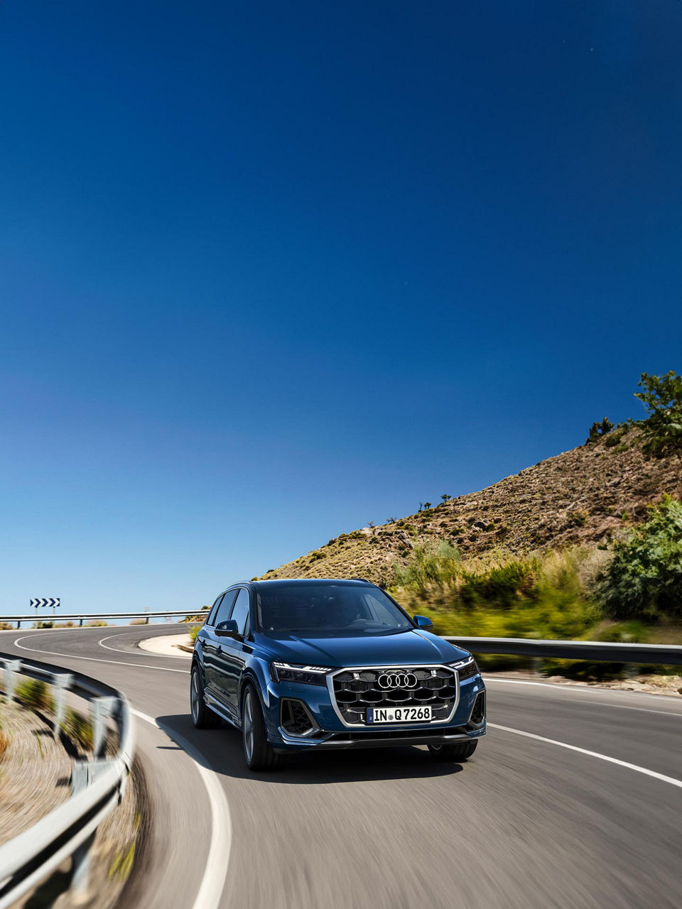 Prueba de conducción del Audi Q7 SUV. 