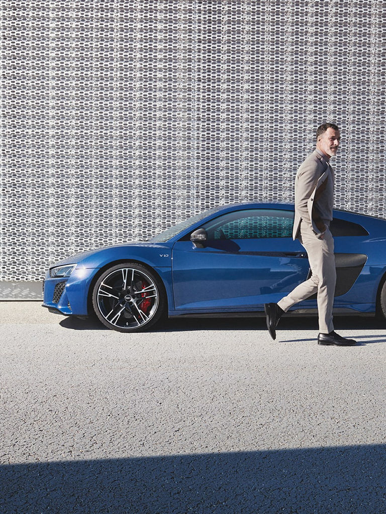 Vista lateral del Audi R8 Coupé V10 performance quattro. 
