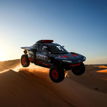 Foto del Audi RS Q e-tron que correrá en el Rally Dakar 2024. 