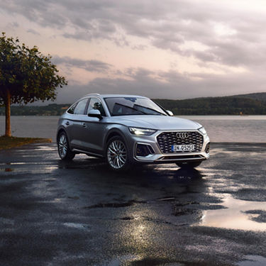 Foto de los neumáticos para todo el año de Audi. 