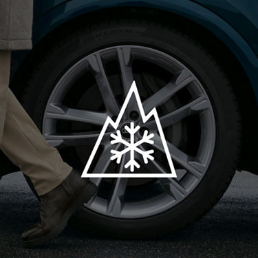 Foto de los neumáticos de invierno de Audi. 