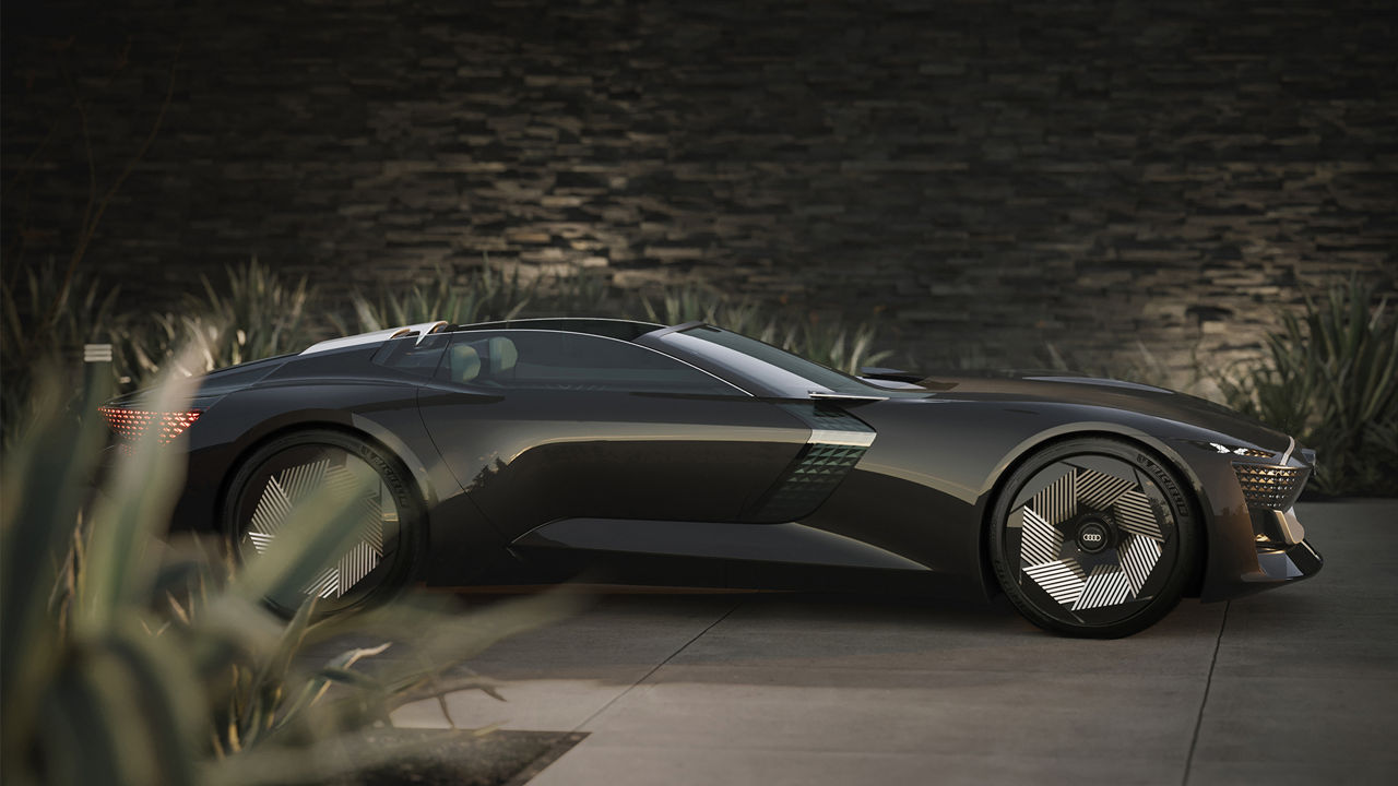 Vue latérale de l'Audi skysphere concept