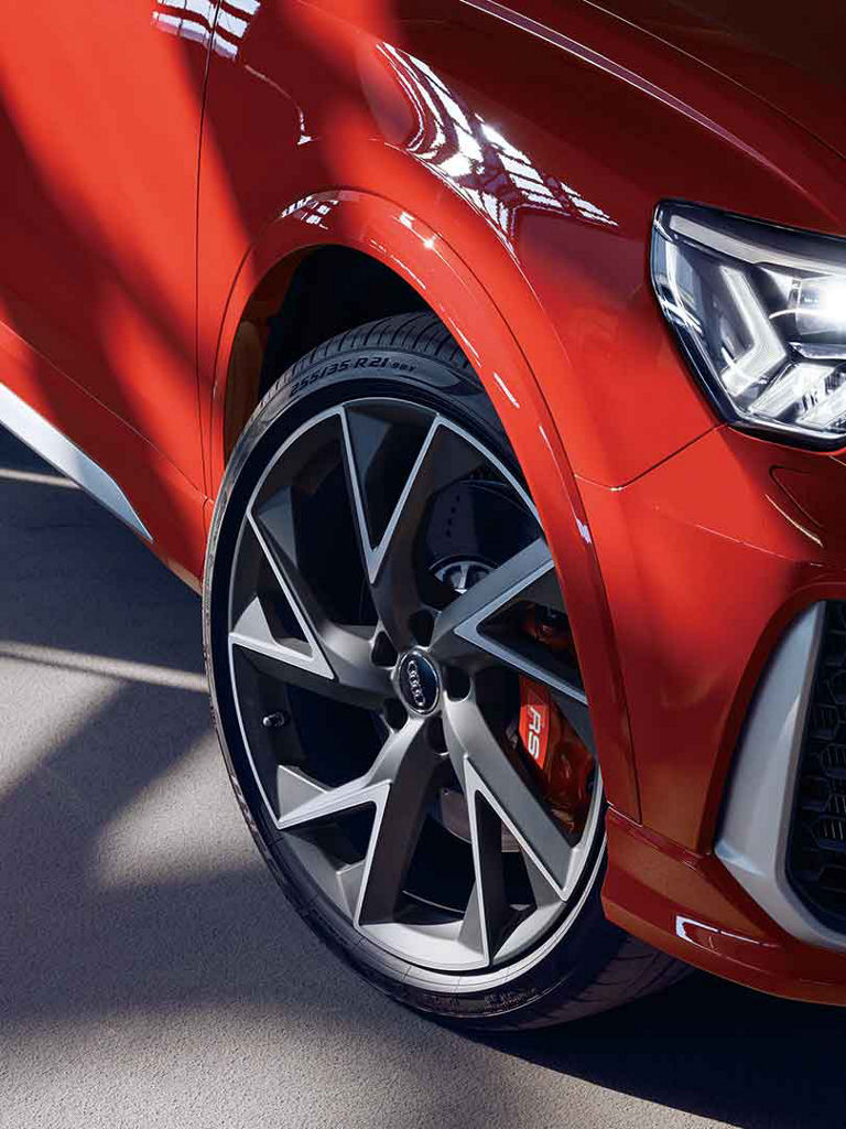 RS Q3 アルミホイール 5アームトリゴンデザイン マットチタングレー*