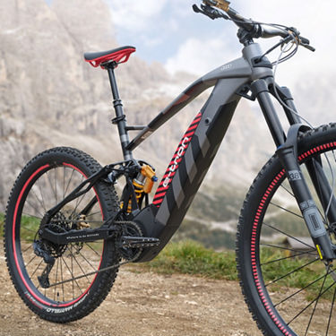 The frame of the Audi electric mountain bike
