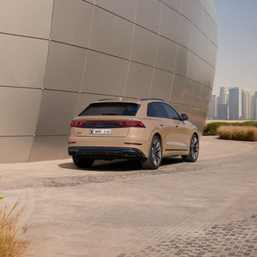 Side and rear view Audi Q8