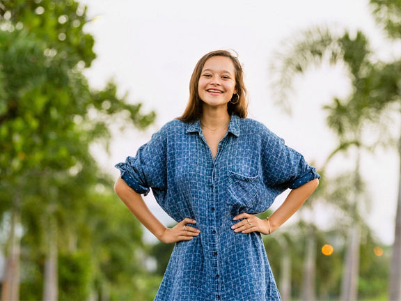 Portrait of Melati Wijsen.