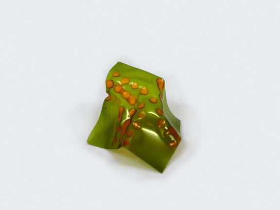 A piece of plastic on a table.