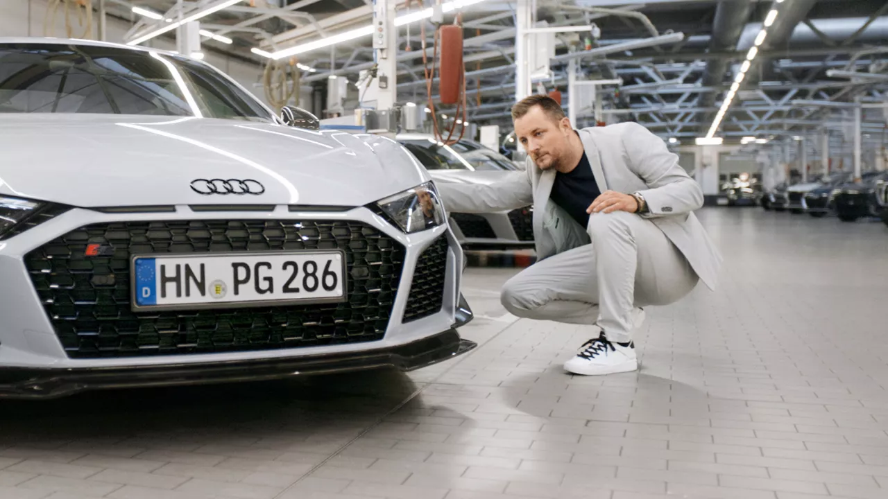 Sebastian Grams ja Audi R8 GT. 