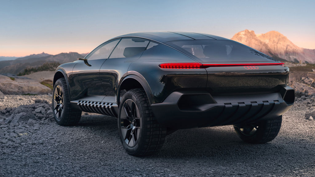 The Audi activesphere concept shown diagonally from the rear.