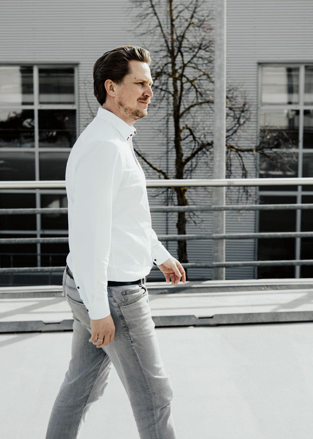 A portrait of Roberth Eichner, project manager for the proof of concept vehicles and functional aspects. 