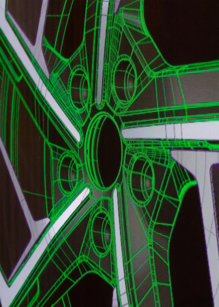 Technische Animation der Speichen des Audi e-tron GT quattro Rades.