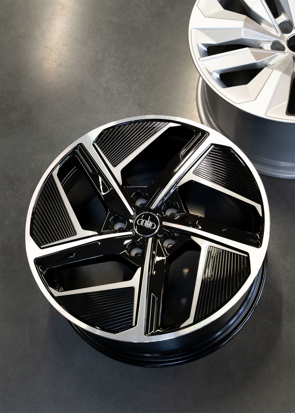Gesamtansicht des Audi e-tron GT quattro Aerorades.