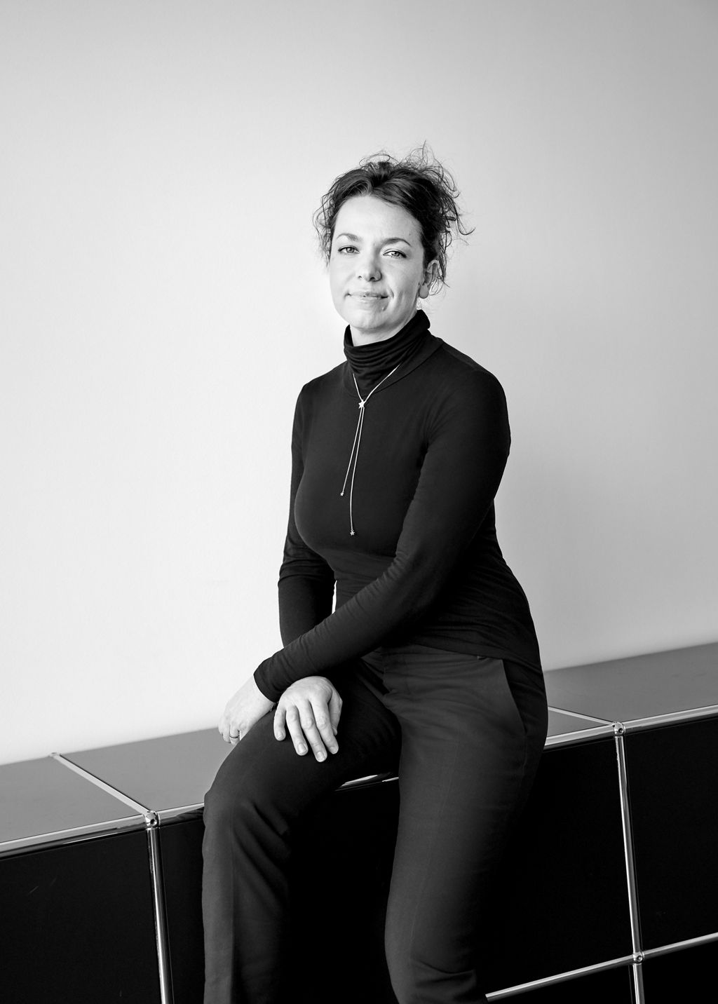 Portrait of designer Tiziana Mauri.