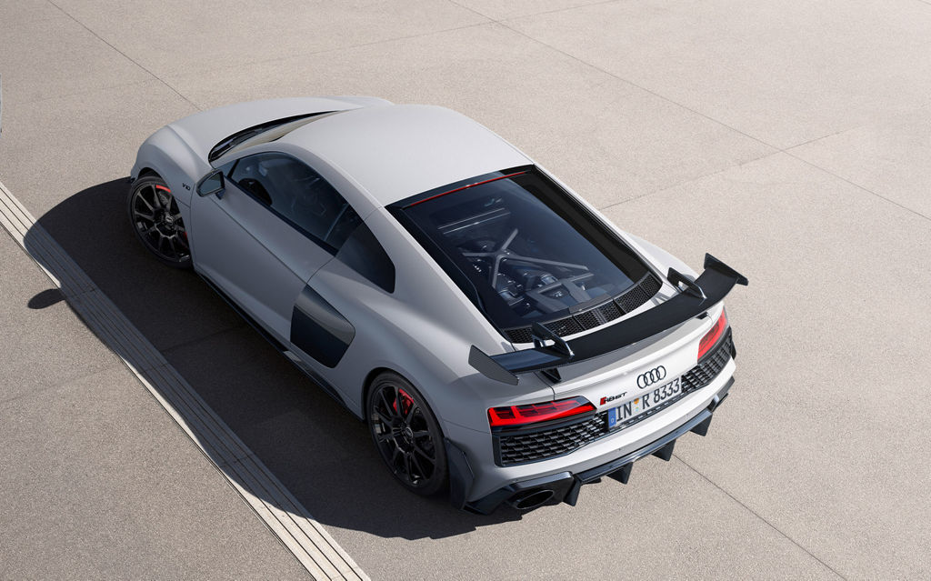 The R8 GT viewed from above.