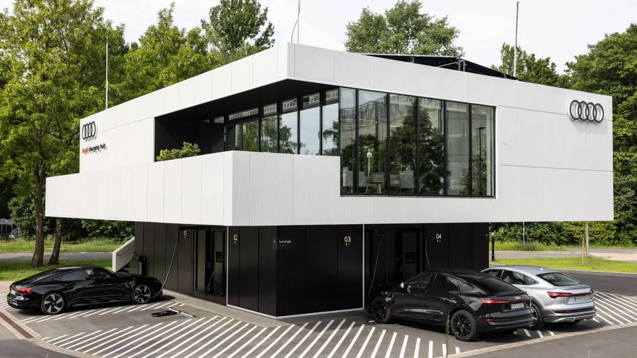 Stacja ładowania Audi.