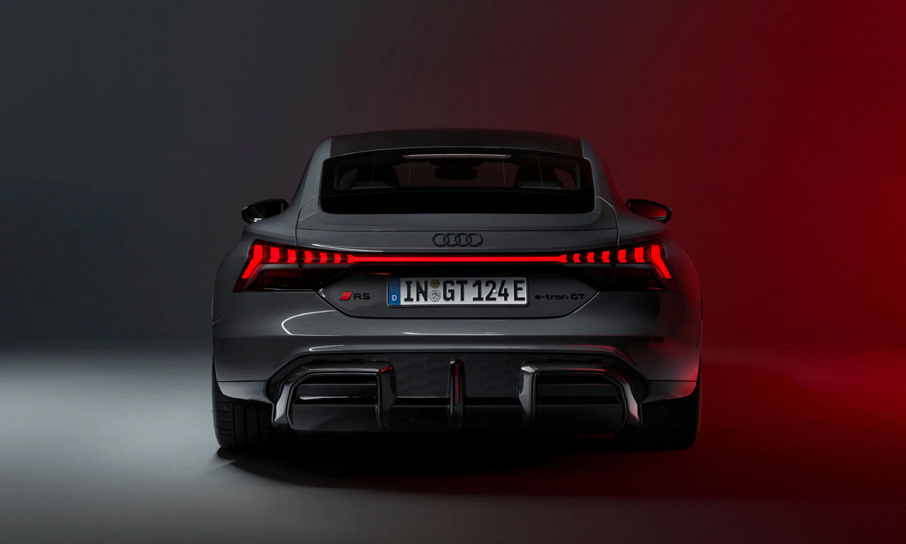 Rear of the Audi RS e-tron GT.