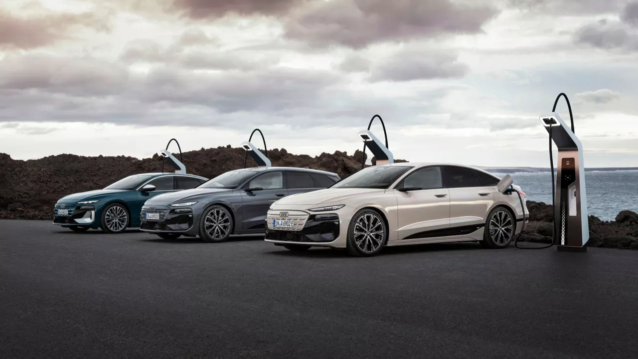 Na stacjach ładowania dostępne są różne warianty Audi A6 e-tron