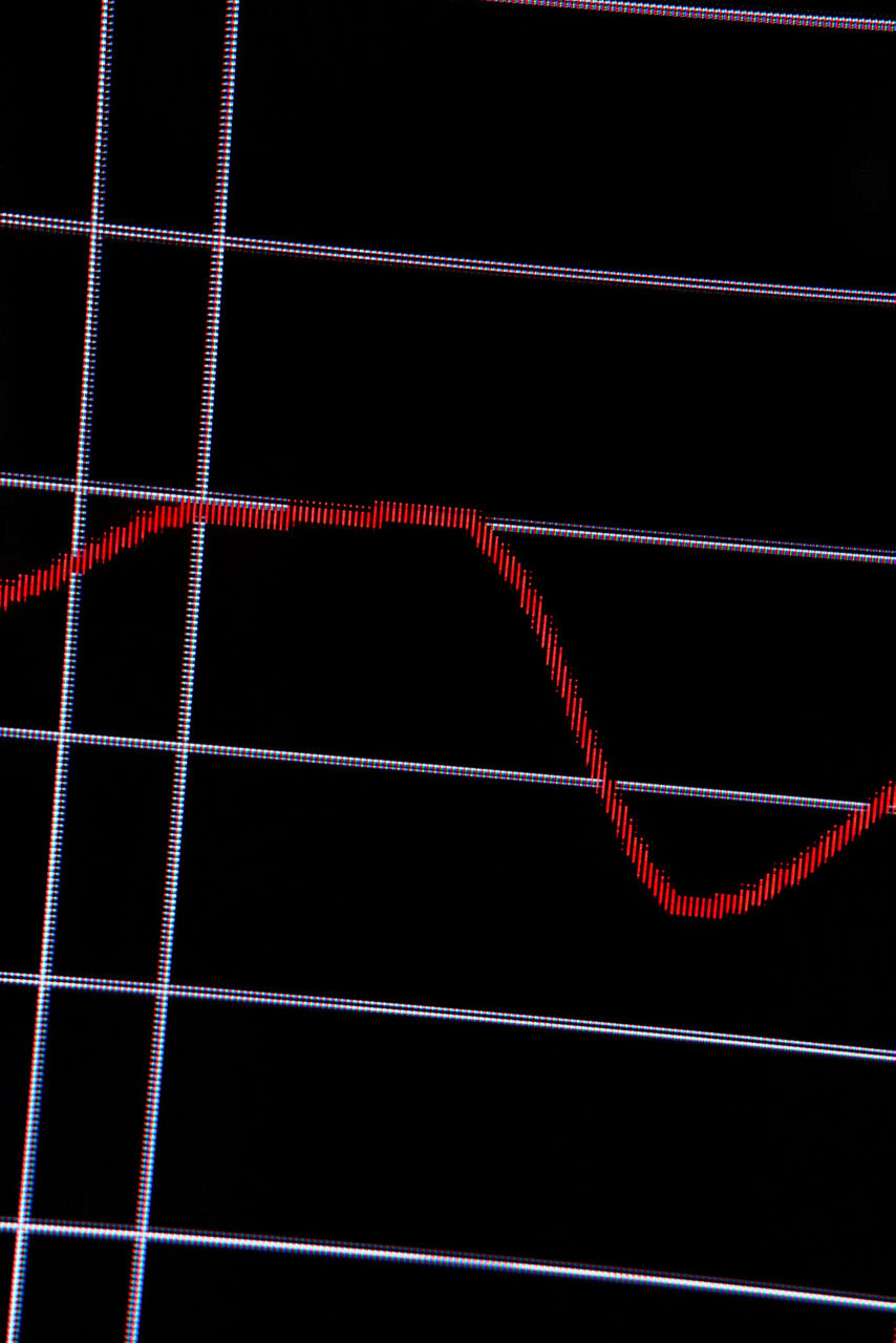 Close-up of a data curve.