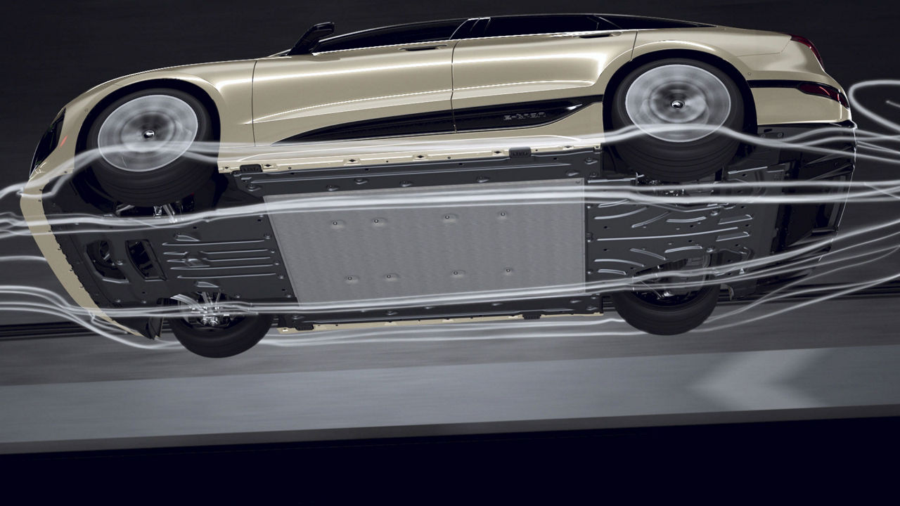 Simulation Luftstrom Radläufe Audi A6 e-tron.