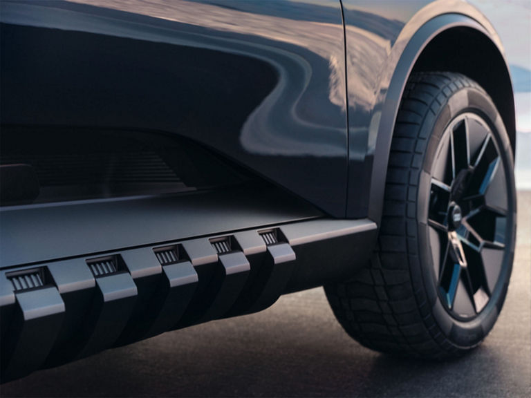 Close-up of the lower part of the Audi activesphere concept.