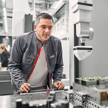 Man on the test bench