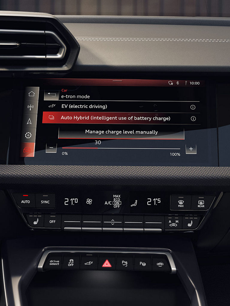 Audi A3 sportback TFSI e interior