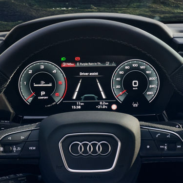 Foto del Audi virtual cockpit del Audi A3 allstreet. 