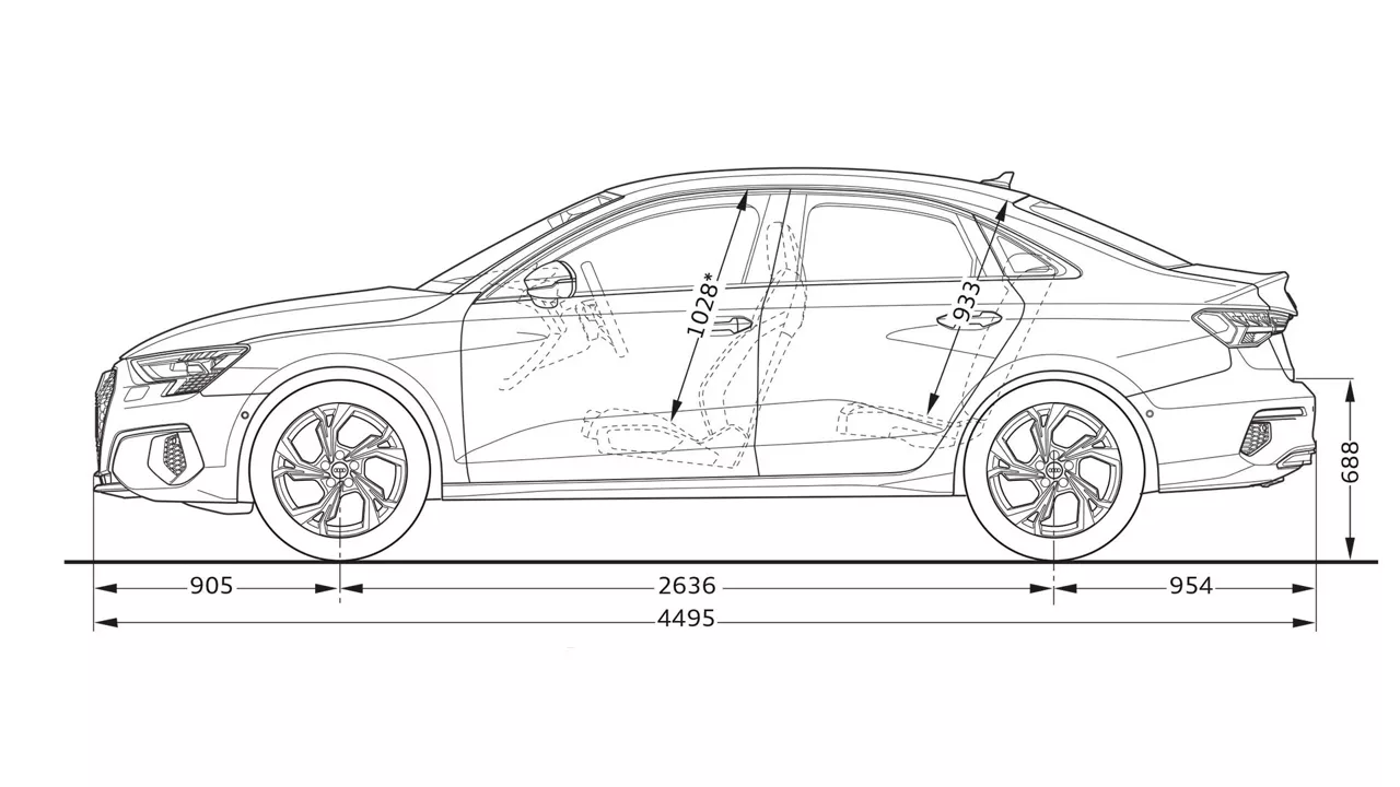 Audi A3 Sedan dimensioner