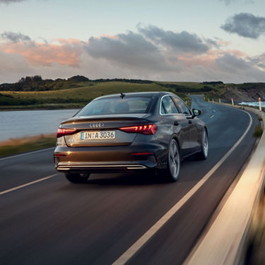 Dynamic rear view of the A3 Sedan