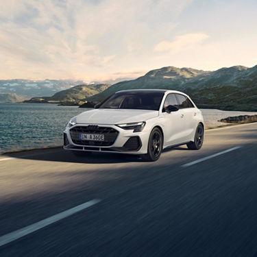 Vue avant dynamique Audi A3 Sportback TFSI e